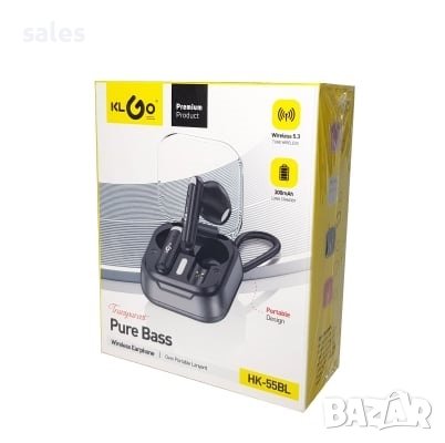 Стерео безжични слушалки KLGO HK-55BL, снимка 1