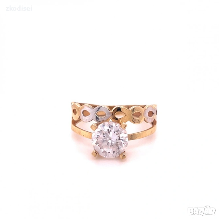 Златен дамски пръстен 2,49гр. 14кр.проба:585 размер:51 модел:28024-1, снимка 1