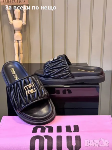 Miu Miu Дамски Черни Чехли Миу Миу Код E315, снимка 1