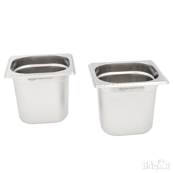 ГАСТРОНОРМ КОНТЕЙНЕРИ 2 БР , GN1/6 , 15 см НЕРЪЖДАЕМА СТОМАНА, снимка 1