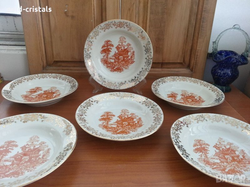 Стар български порцелан чинии, снимка 1