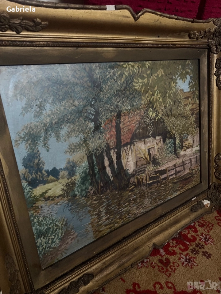 Гоблен Запустялата воденица (Летен ден)  , снимка 1