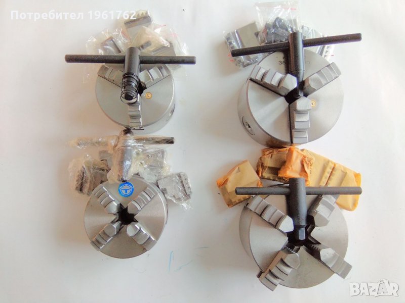 Универсал за струг 80мм 100мм тричелюстен четиричелюстен, снимка 1