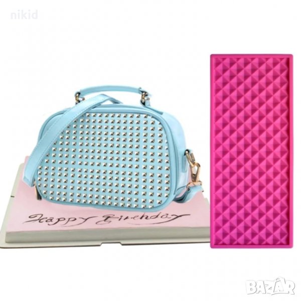 Диаманти ананас релеф релефна текстура подложка килим силиконов молд фондан , снимка 1