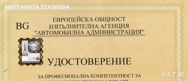 Ръководител транспортна дейност за вътрешен и международен превоз на товари, снимка 1