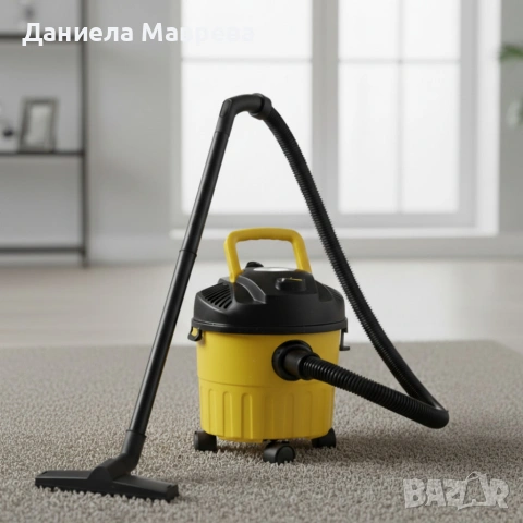 Мощна прахосмукачка за сухо и мокро почистване с 10L контейнер