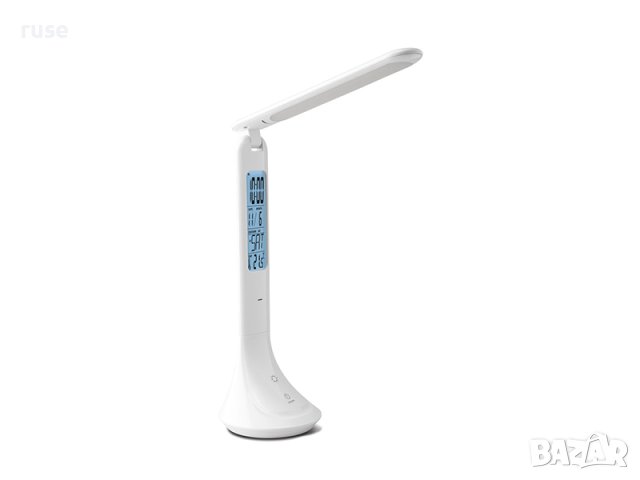 НОВИ! LED настолна лампа акумулаторна часовник/ будилник Два цвята, снимка 5 - Настолни лампи - 43132034