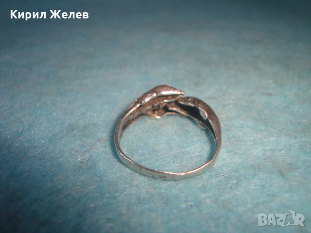 ДЕЛФИНИ - СТАР ФИГУРАЛЕН СРЕБЪРЕН ПРЪСТЕН ВИСОКА ПРОБА СРЕБРО МАЙСТОРСКА ИЗРАБОТКА АНГЛИЯ 26809 , снимка 8 - Пръстени - 34895919