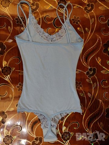 Ново дамско светлосиньо боди с дантела, снимка 2 - Бельо - 39422325