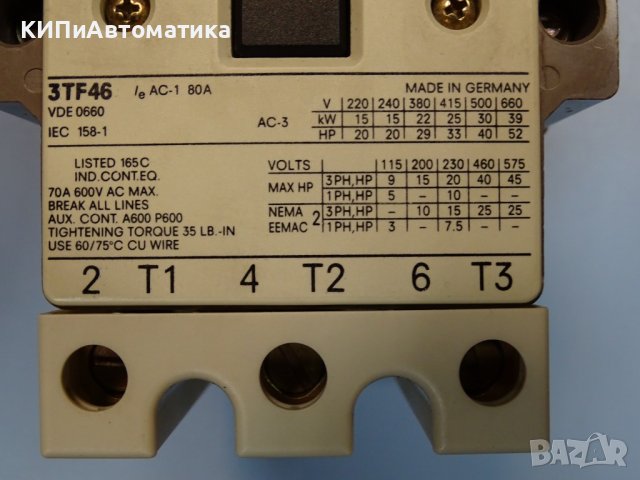 контактор Siemens 3TF46 110V 50Hz Motor Starter Contactor, снимка 4 - Резервни части за машини - 37494276