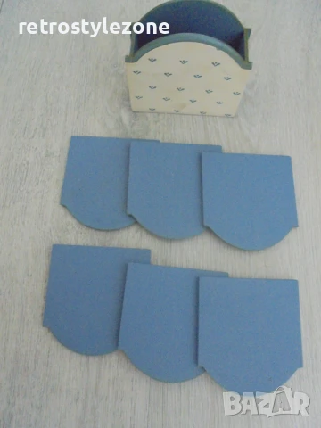 № 8119  комплект стари ретро подложки от дърво и корк с орнаменти  , снимка 2 - Други ценни предмети - 50835587