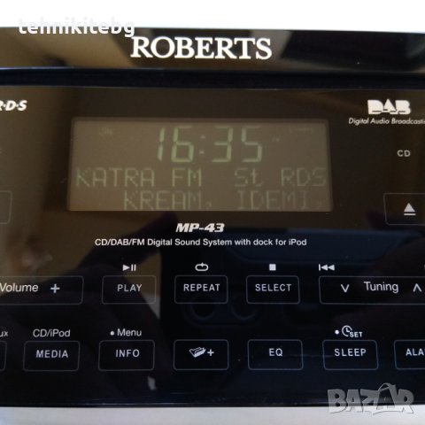⭐⭐⭐ █▬█ █ ▀█▀ ⭐⭐⭐ ROBERTS MP-43 - английска дизайнерска система със CD/DAB/FM/iPod и тъч бутони, снимка 6 - Аудиосистеми - 43384630
