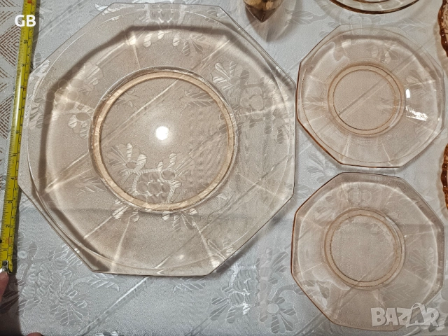 Ретро съдове от цветно стъкло за допълване на сервизи, снимка 5 - Сервизи - 52894662