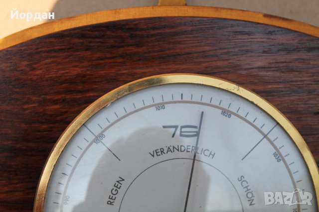 Немски барометър с термометър ''Fischer", снимка 2 - Други ценни предмети - 39663619