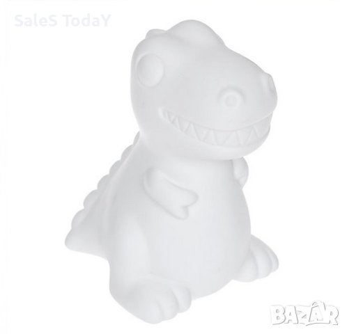 Нощна лампа - Динозавър, Детска, 8.5x8x13см, снимка 2 - Настолни лампи - 43085846