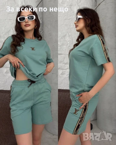 Louis Vuitton Дамски Летен Спортен Комплект🔝Дамски Спортен Екип Луис Витон - 5 Цвята Код A710, снимка 2 - Комплекти - 50945672