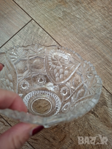 Винтидж немска бонбониера/купа от оловен кристал Anna Hutte Bleikristall 24% - , снимка 8 - Антикварни и старинни предмети - 52902649