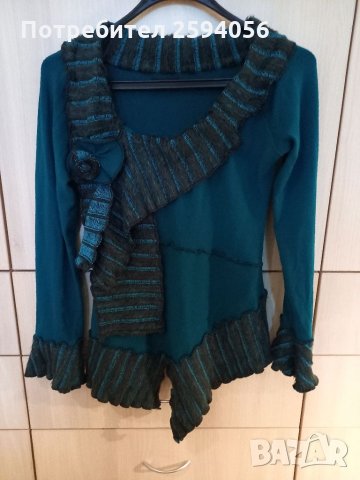 Елегантна плетена блуза, снимка 1 - Блузи с дълъг ръкав и пуловери - 34623600