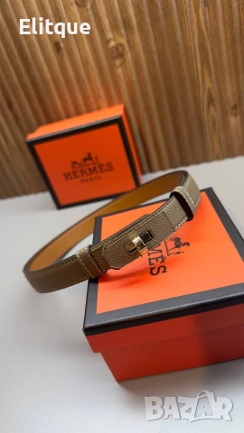 Кожен колан Hermes Kelly от естествена кожа в кутия , снимка 9 - Колани - 53560114