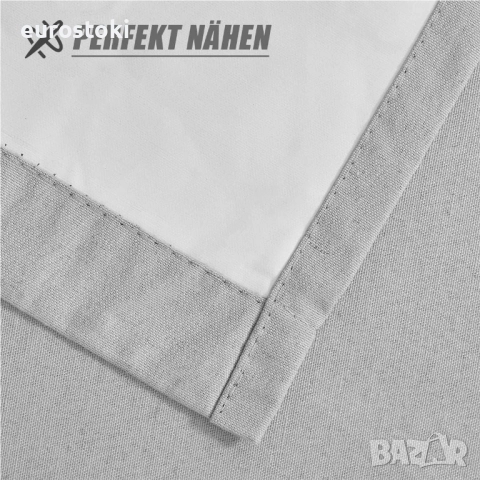 Treatmentex непрозрачни завеси с ефект на лен, термо завеса с капси, затъмняваща, сива, топлоизолаци, снимка 5 - Пердета и завеси - 52297033