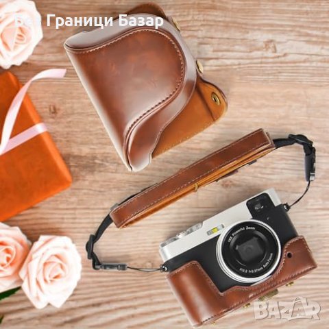 Нов Професионален Елегантен Кожен Калъф за Камера DC202-AF, снимка 2 - Чанти, стативи, аксесоари - 43421707