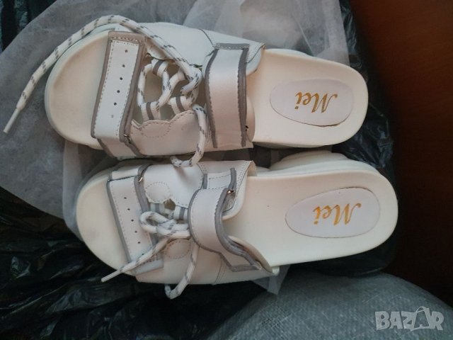 Чехли /сандали в бяло N38, снимка 4 - Чехли - 40529806