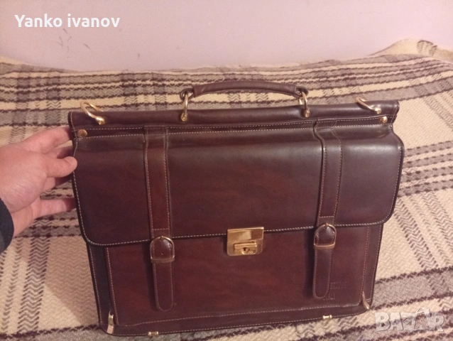 Кожена бизнес чанта,чанта за документи, снимка 2 - Чанти - 53516917