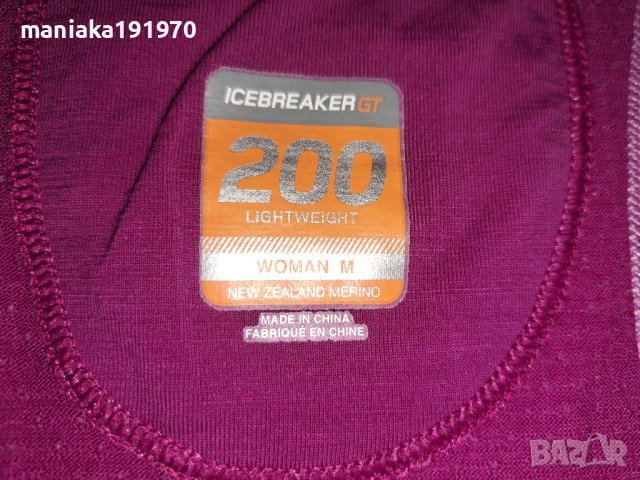 Icebreaker 200 Oasis LS Half Zip Base Layer merino (M) дамска блуза мерино, снимка 11 - Блузи с дълъг ръкав и пуловери - 43334863