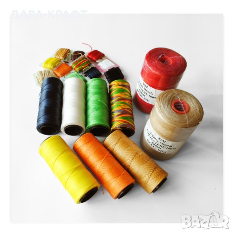 Восъчен конец за кожа, ръчен шев на кожени изделия- Плосък - 1мм