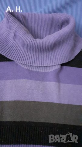 Шарена/ лилава туника с дълъг ръкав, снимка 2 - Туники - 15746930