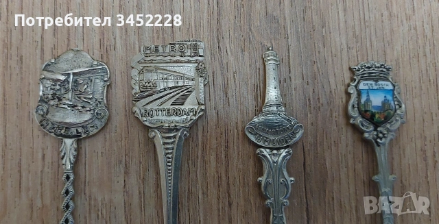 лъжички за колекционери 4 броя , снимка 2 - Антикварни и старинни предмети - 53193168