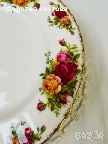 ROYAL ALBERT красиви чинии от Англия от костен порцелан, снимка 8 - Антикварни и старинни предмети - 53577955