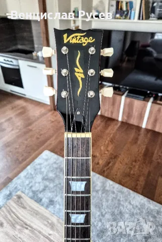 Vintage AV1H Flame Cherry Sunburst, Advance Series, 2009, Korea, снимка 5 - Китари - 49537562