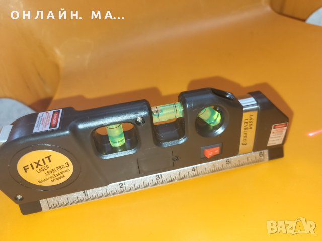 Лазерен нивелир с ролетка и линия, снимка 8 - Измервателни инструменти - 37914800