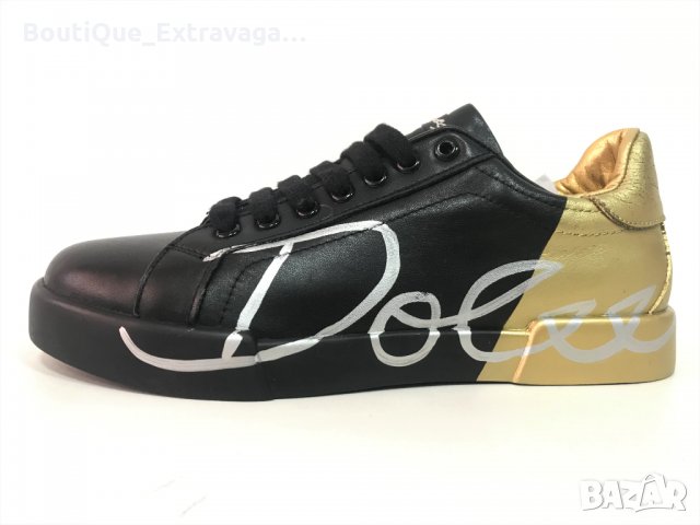 Мъжки обувки Dolce & Gabbana Black/Gold !!!, снимка 2 - Спортно елегантни обувки - 34603427