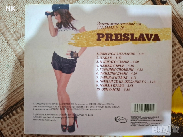 ПРЕСЛАВА-ЗЛАТНИ ХИТОВЕ, снимка 2 - CD дискове - 51490961