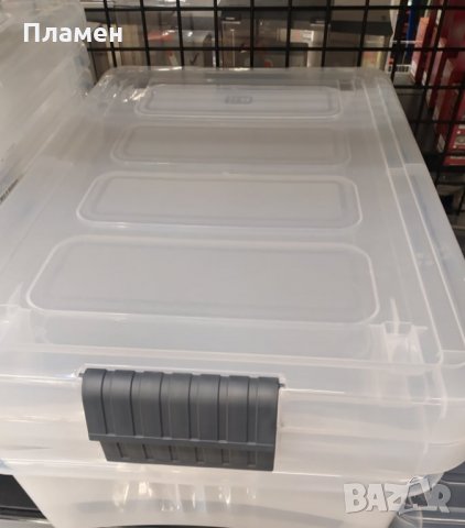 Кутия каси прозрачна с клипс и капак за съхранение от 5 до 80 л., снимка 4 - Кутии за съхранение - 35639961