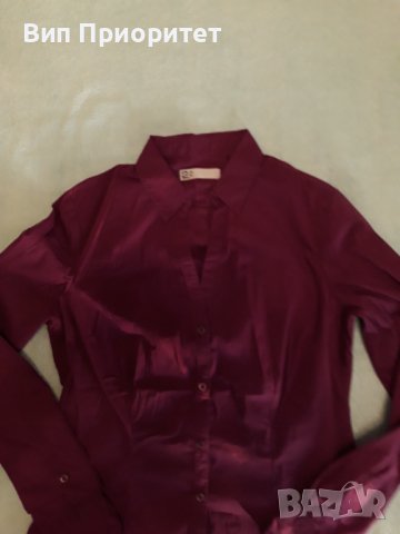 Лилава риза 100 % еластан , супер елегантен модел, много впечатляващ, дълъг ръкав   , снимка 14 - Ризи - 37510187