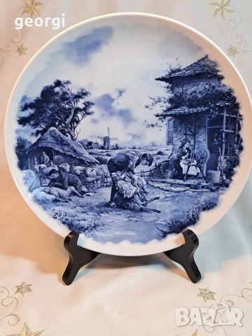 холандска декоративна порцеланова чиния за стена Delft 32/4