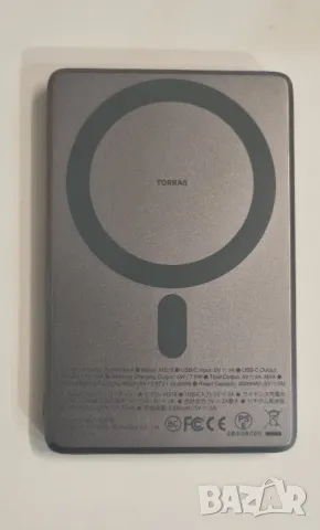Безжична магнитна външна батерия TORRAS 5000mAh, снимка 3 - Друга електроника - 49113886