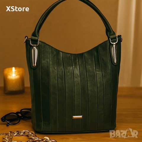 Дамска чанта с голямо отделение и елегантен дизайн, снимка 7 - Чанти - 52585823