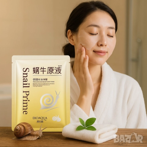 Маска за лице с екстракт от слуз на охлюв Snail Essence Mask, снимка 3 - Други - 51948627