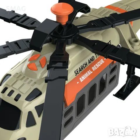 Хеликоптер за спасяване на динозаври със звук и светлина S_1231091, снимка 6 - Влакчета, самолети, хеликоптери - 48043838