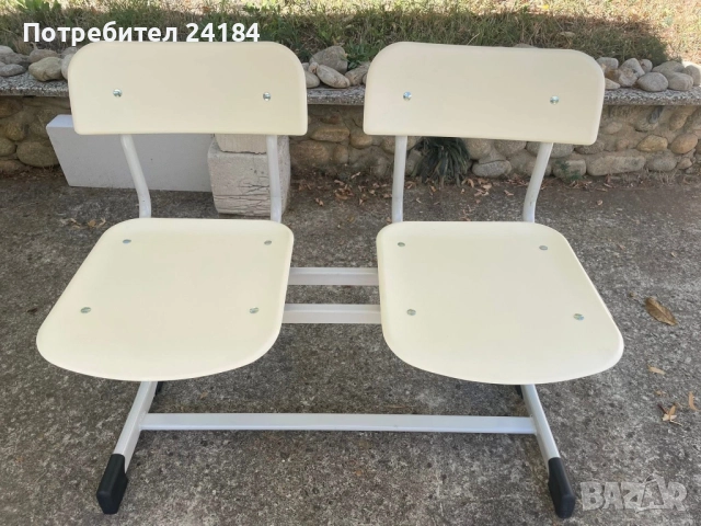 Двойна пейка, стол за занималня, учебен център, снимка 2 - Столове - 51910905