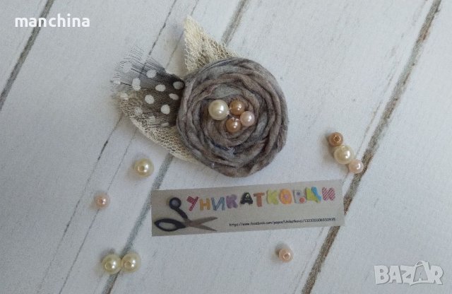 Текстилна брошка, снимка 8 - Други - 37842407
