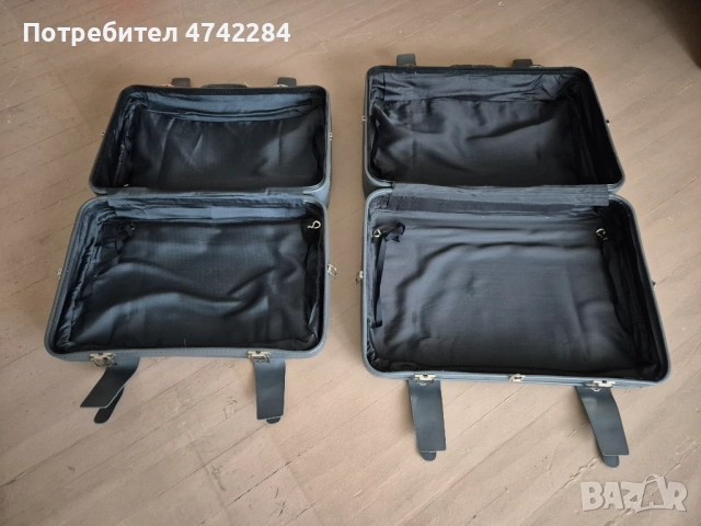 Стари (ретро) кожени куфари - 2 бр., снимка 4 - Други стоки за дома - 53530674