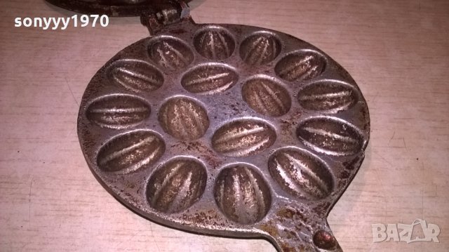 двоен тиган за ореховки-внос франция-40х15см, снимка 2 - Съдове за готвене - 27106388