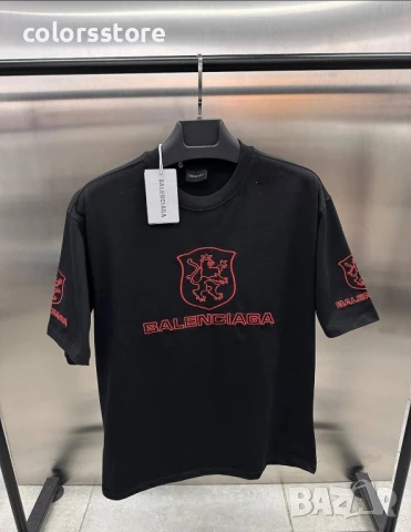 Мъжка Черна тениска Balenciaga/IM159x, снимка 2 - Тениски - 51417459