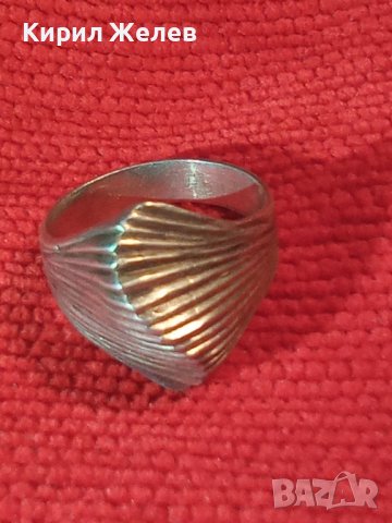 СТАР СРЕБЪРЕН РЕЛЕФЕН АРТ ДЕКО ПРЪСТЕН ОКСИДИРАНО СРЕБРО 925 МАЙСТОРСКИ ВИНТИДЖ КЛАСИКА МОДЕЛ 25797 
