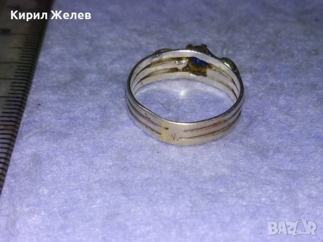 СТАР СКЪПОЦЕНЕН АР НУВО СРЕБЪРЕН САПФИРЕН ПРЪСТЕН ВИСОКА ПРОБА СРЕБРО МАЙСТОРСКА ИЗРАБОТКА 29554, снимка 12 - Антикварни и старинни предмети - 43226807